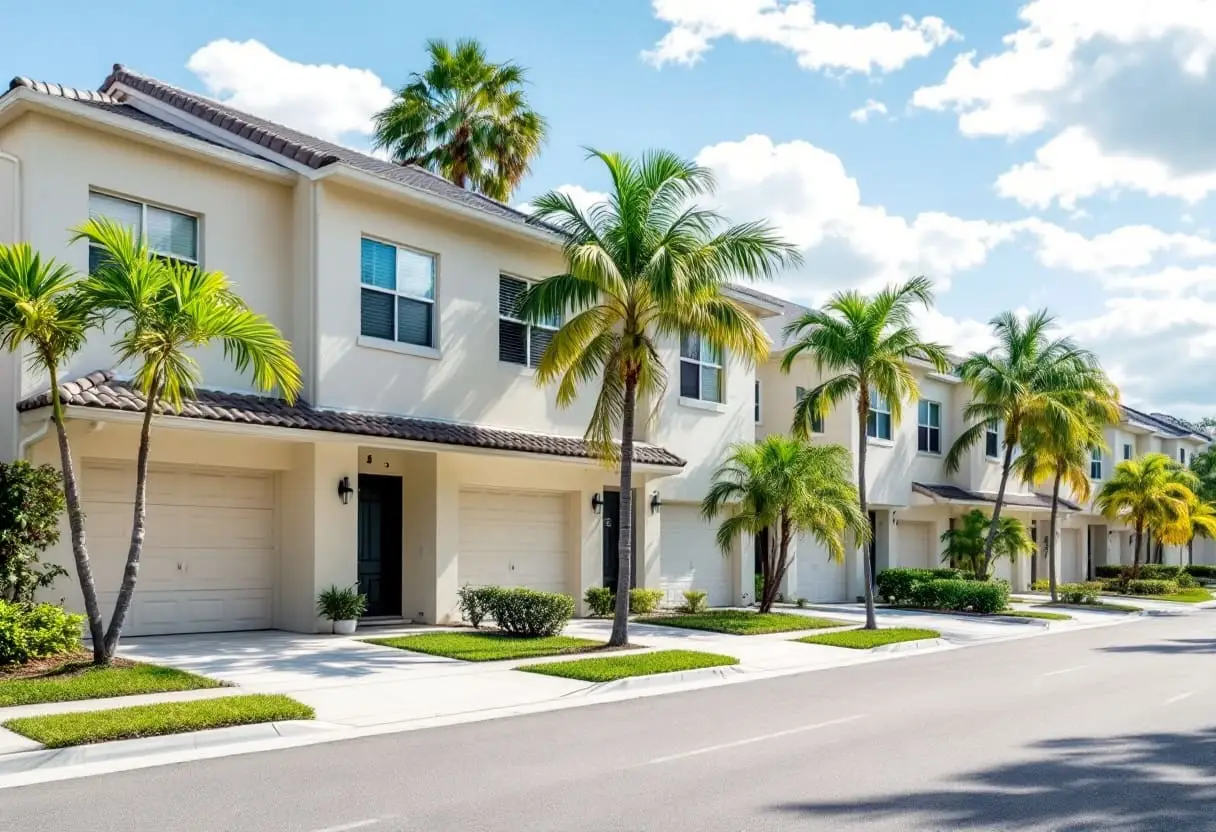 A single-story South Florida home with a paved driveway and mature landscaping